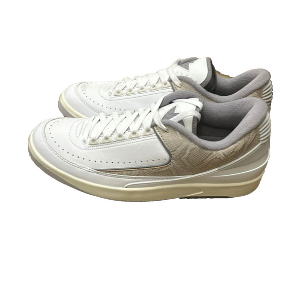 Jordan 2 Retro Low Python Sneakers Mens 12 White Cement Athletic Shoes DV9956-10 - Picture 8 of 16